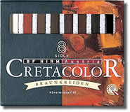 Cretacolor Pastel Carres Set of 8 Browns