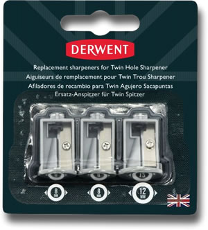 Replacement Sharpeners for Derwent Battery Operated Twin Hole Sharpener