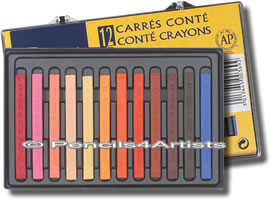 Conte Carres Crayons 12 Portrait Colours 