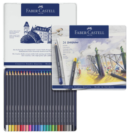 Faber Castell Goldfaber Colour Pencil - Tin of 24