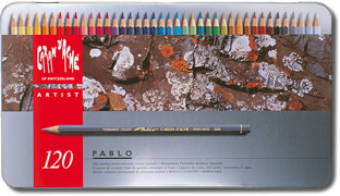 Caran D'Ache Pablo Water Resistant Coloured Pencils Tin of 120