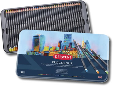 Derwent Procolour Pencils - Tin of 36