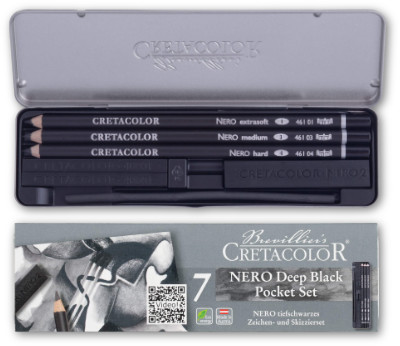 Cretacolor Nero Deep Black Pocket Set
