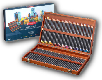Derwent Procolour Pencils - Wooden Box of 72