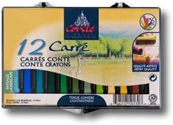 Conte Carres Crayons Box of 12 Landscape Colours