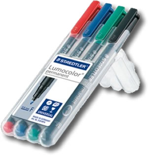 Staedtler Lumocolor Permanent Pens Pack 4