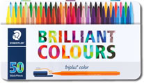 Staedtler Triplus Colour Pens - Tin of 50 Colours