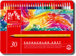Caran D'Ache Supracolor Soft Aquarelle Watercolour Pencils Tin of 30