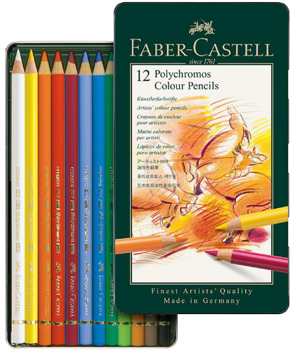 Faber Castell Polychromos Colour Pencils Tin 12