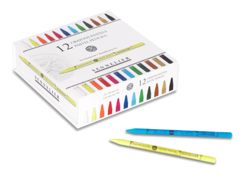Sennelier Pastel Pencils Set of 12 assorted  + 12 empty slots