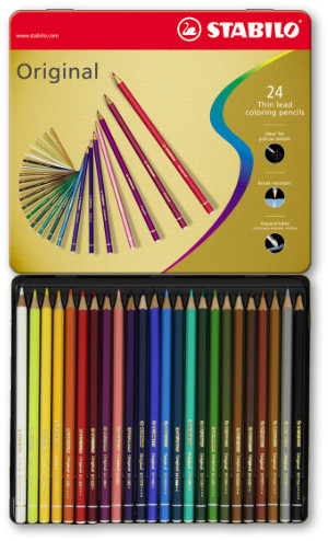Stabilo Original Colour Pencil Tin of 24