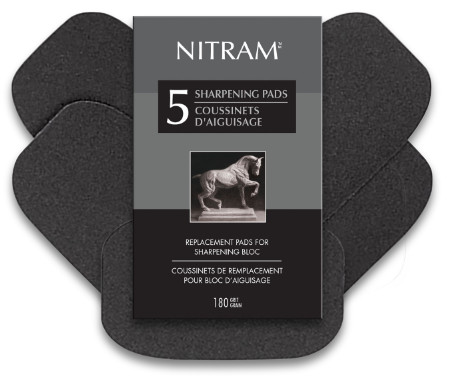Nitram Charcoal Sharpening Block replacement pads (pk of 5)