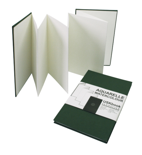 Sennelier Green Linen concertina URBAN sketchbook 16 x 24 cm 300gsm 100% Cotton Cold Pressed