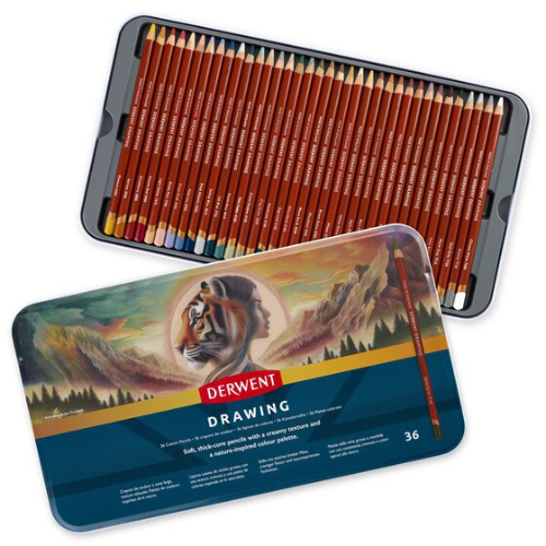 Derwent Drawing Pencils Tin 36