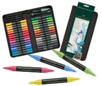 Melifluo Dual Brush Marker Pens, 50 Colors Marcaron Art Markers Set with  Fine Brush Tip for Bullet 