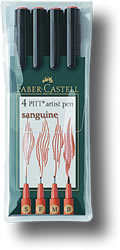 Faber Castell Pitt Artist Pen - Wallet 4 Sanguine