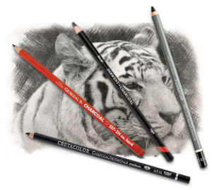 Pencils4artists Colour Compare Set of 12 Charcoal Pencils