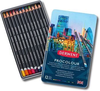 Derwent Procolour Pencils - Tin of 12