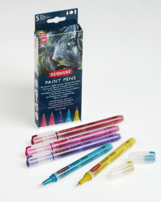 Derwent Graphik Line Painter Pens Pack of 5 Palette 3
