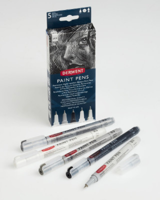 Derwent Graphik Line Painter Pens Pack of 5 Palette 4