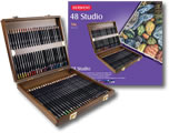 Derwent Studio Wooden Presentation Box of 48 Pencils
