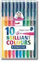 Staedtler Triplus Colour Pens - Desktop box of 10 Colours