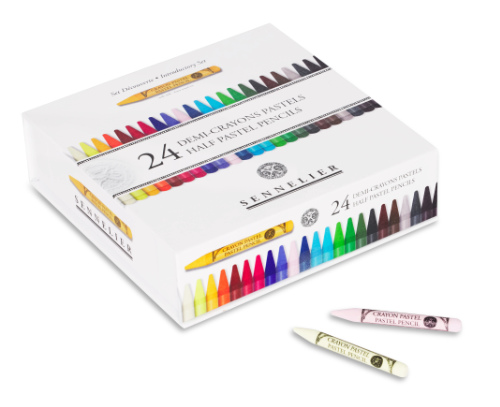 Sennelier Half Pastel Pencils 24 assorted + 24 empty slots
