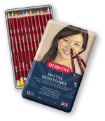 Derwent Pastel Pencils  Skintones Tin of 12