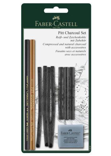 Faber Castell Pitt Monochrome Charcoal Set of 11 pieces