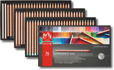 Caran D'Ache Luminance 6901 Permanent Colour Pencil Box of 76