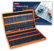 Derwent Watercolour Pencils Wooden Presentation Box 72