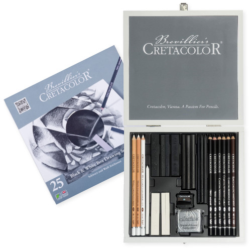 Cretacolor Black and White Box Drawing Set