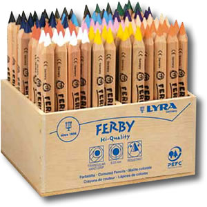 Lyra Ferby box of 96 natural wood barrel