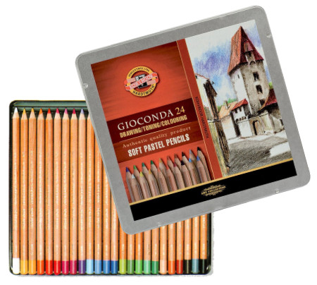 Koh I Noor Gioconda Soft Pastel Pencils Tin of 24