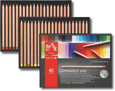 Caran D'Ache Luminance 6901 Permanent Colour Pencil Box of 40